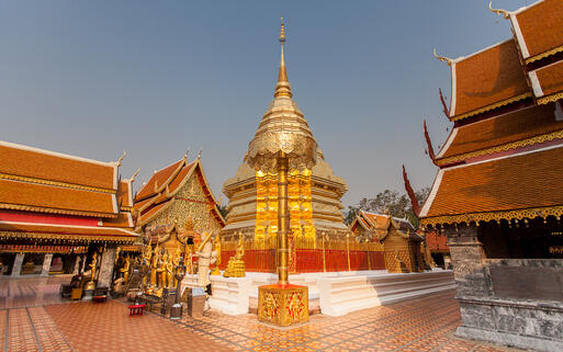 Der goldene Tempel Doi Suthep in Chiang Mai, Nordthailand © Gil.K / shutterstock.com