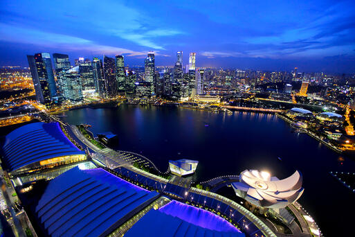 Singapur bei Nacht © leungchopan  / Shutterstock.com