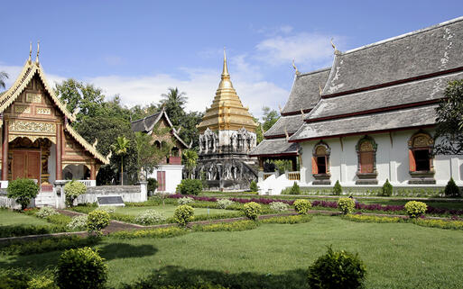 Der Wat Chiang Man Tempel im Zentrum von Chiang Mai, Nordthailand © charles taylor / shutterstock.com