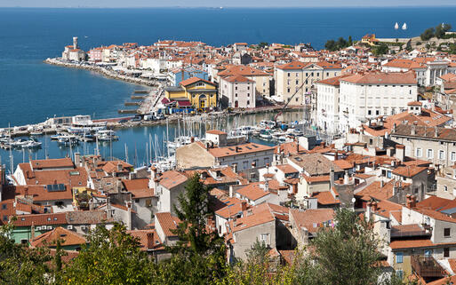Die Hafenstadt Piran, Slowenien © Vadim Po / shutterstock.com