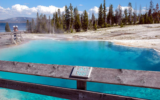 Thermischer Pool namens Black Pool im Yellowstone Nationalpark, Wyoming, USA © Rusty Dodson / Shutterstock.com