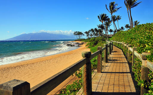 Pfad entlang des Wailea Beach, Hawaii - Insel Maui, USA © Mike Brake / shutterstock.com