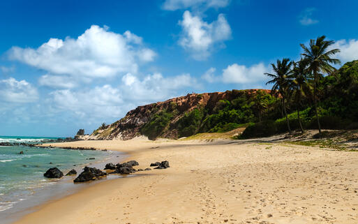 Wunderschöner feinsandiger  Strand in Praia do Amor in der Nähe von Pipa, Brasilien © Eric Gevaert / Shutterstock.com