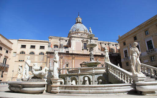 Fontana delle Vergogne auf der Piazza Pretoria in Palermo © mary416 / shutterstock.com